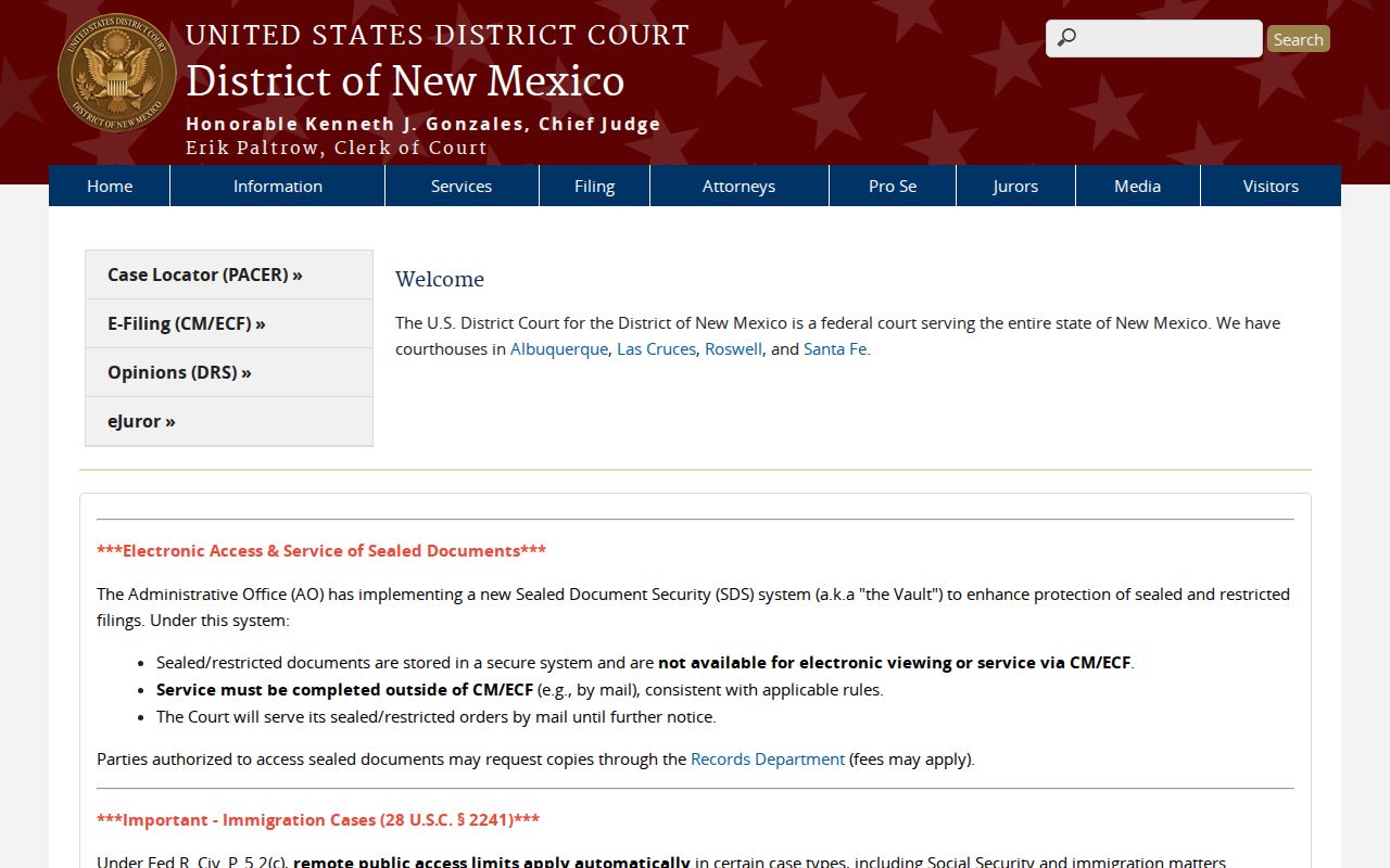 Federal court boundary for Taos County warrant records